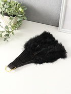 Веер складной «Чёрный перьевой», h=26 см, 25 лопастей, 3×50×26 см 10453807