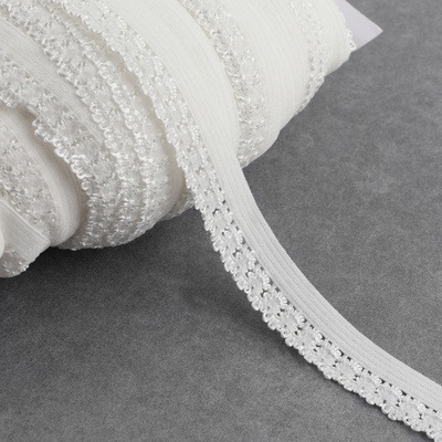 Резинка ажурная бельевая, 14 мм, 100±1 м, белая