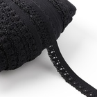 Резинка ажурная бельевая, 14 мм, 100±1 м, чёрная - Фото 1