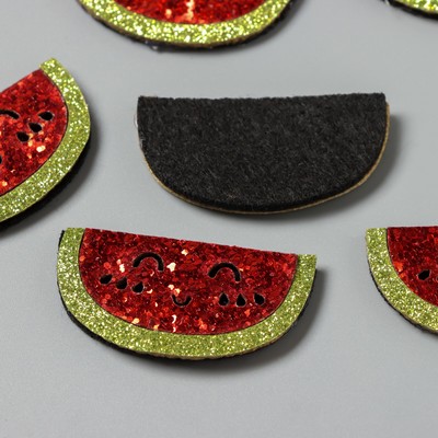 Декор для творчества войлок блеск «Арбузик», 2.5×5 см