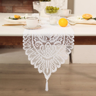 Дорожка «Доляна. Ажур», белая, 33×137 см, 100% п/э - Фото 1