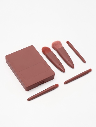 Набор кистей для макияжа PASTEL BLUSH, 5 шт., персиковый