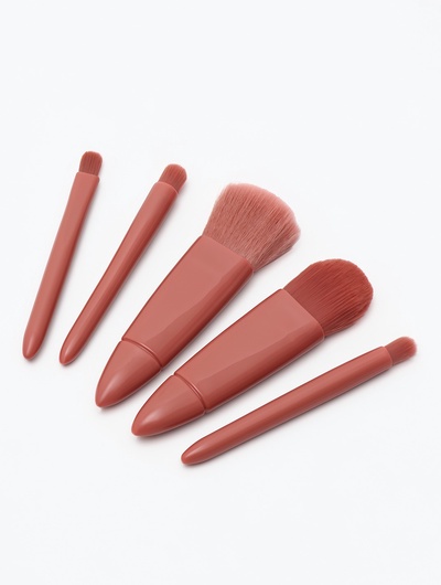 Набор кистей для макияжа PASTEL BLUSH, 5 шт., персиковый
