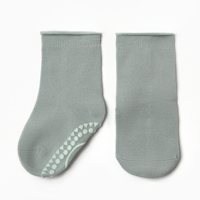 Носки детские MINAKU со стоперами, хаки, 7-10 см