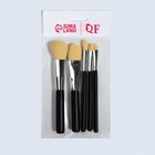 Набор кистей для макияжа SMOKY, нейлоновых, 5 шт., чёрный с белым ворсом - Фото 6