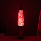 Лава-лампа «Ракета» 1×30 Вт Е14-R39 (блестки) красный 11×11×41 см - Фото 3