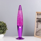 Лава-лампа «Ракета» 1×30 Вт Е14-R39 (блестки) розовый 11×11×41 см - Фото 1