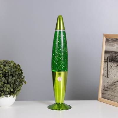 Лава-лампа «Ракета» 1×30 Вт Е14-R39 (блестки) зеленый 11×11×41 см