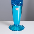 Лава-лампа «Ракета» 1×30 Вт Е14-R39 (блестки) синий 11×11×41 см - Фото 4