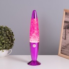 Лава-лампа «Ракета» 1×30 Вт Е14-R39 (блестки) розовый 8×8×34 см - Фото 2