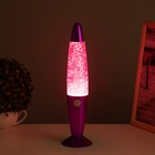Лава-лампа «Ракета» 1×30 Вт Е14-R39 (блестки) розовый 8×8×34 см - Фото 3