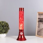 Лава-лампа «Цилиндр» 1×30 Вт Е14-R39 (блестки) красный 12×12×37 см - Фото 2