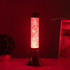 Лава-лампа «Цилиндр» 1×30 Вт Е14-R39 (блестки) красный 12×12×37 см - Фото 3