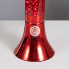 Лава-лампа «Цилиндр» 1×30 Вт Е14-R39 (блестки) красный 12×12×37 см - Фото 4