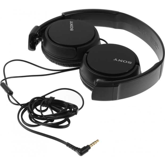 Гарнитура накладные Sony MDR-ZX110AP 1.2м черный проводные оголовье - фото 51646884