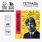 Тетрадь в линейку, предметная, 48 л., на скрепке, А5 «Яркий. Литература» - Фото 1