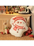 Подушка декоративная новогодняя «Этель. Снеговичок» 30×32 см, велюр - Фото 2