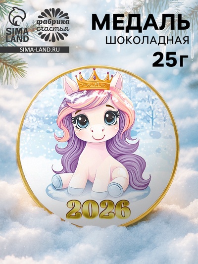 Шоколадная медаль «Новый год. Символ 2026», 25 г