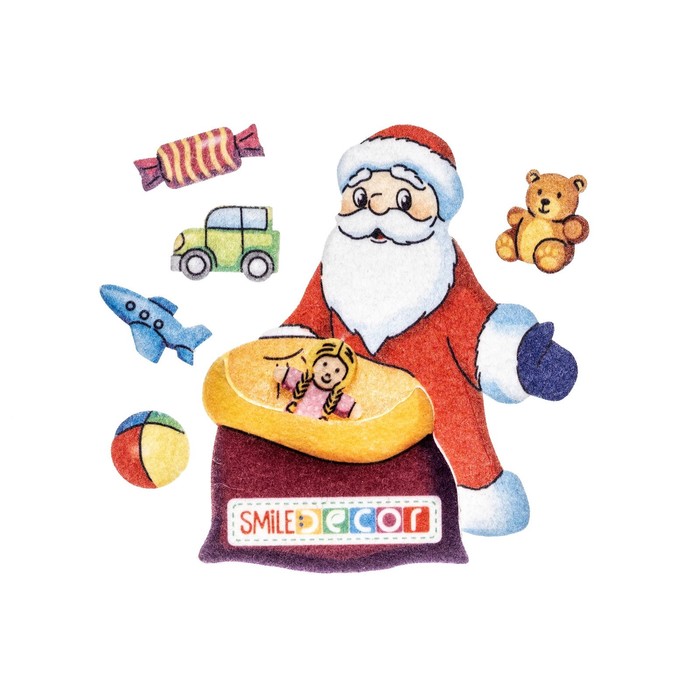 Счётный материал из фетра «Дед Мороз» мини - игра - Фото 1