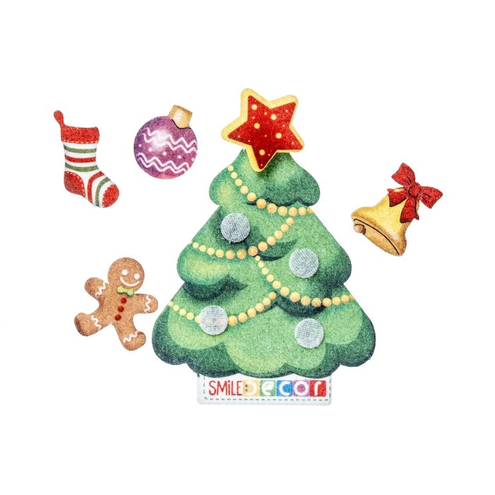 Счётный материал из фетра «Ёлочка» мини - игра - Фото 1