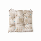 Подушка на стул «Этель. Клетка», 40×40 см, коричневая - Фото 3