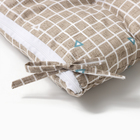 Подушка на стул «Этель. Клетка», 40×40 см, коричневая - Фото 4