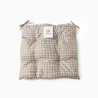 Подушка на стул «Этель. Клетка», 40×40 см, коричневая - Фото 6