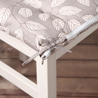 Подушка на стул «Этель. Листья», 40×40 см, серая - Фото 2