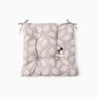 Подушка на стул «Этель. Листья», 40×40 см, серая - Фото 3