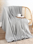 Плед «Этель» Waffle, 220×240 см, серый, 340 г/м² - Фото 4