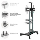 ONKRON стойка для телевизора с кронштейном 50"-86", мобильная, чёрная - фото 51646969 ONKRON стойка для телевизора с кронштейном 50"-86", мобильная, чёрная - фото 51646969