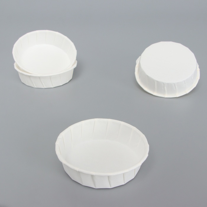 Форма для выпечки капкейков и маффинов, бумажная, круглая «Маффин», белый, 7.5×2.5 см - Фото 1