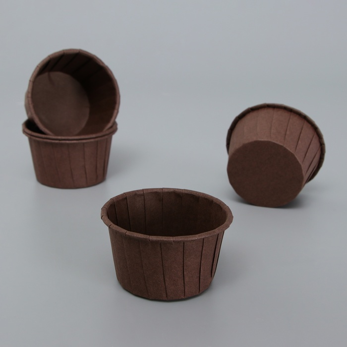 Форма для выпечки кексов бумажная UPAK LAND «Маффин», 6.5×5×3 см, одноразовая, коричневая - Фото 1