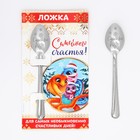 Ложка сувенирная на открытке «Новогодняя коллекция: Семейного счастья», 3 х 14 см - фото 5183535