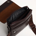 Сумка планшет мужская TEXTURA, 2 отдела на молнии, наружный карман, 19×3×23 см, коричневая - Фото 11