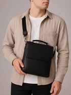 Сумка планшет мужская TEXTURA, 2 отдела на молнии, наружный карман, 23×4×26 см, чёрная - Фото 2