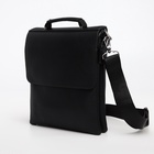 Сумка планшет мужская TEXTURA, 2 отдела на молнии, наружный карман, 23×4×26 см, чёрная - Фото 7