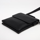 Сумка планшет мужская TEXTURA, 2 отдела на молнии, наружный карман, 23×4×26 см, чёрная - Фото 8