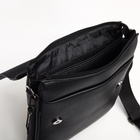 Сумка планшет мужская TEXTURA, 2 отдела на молнии, наружный карман, 23×4×26 см, чёрная - Фото 11