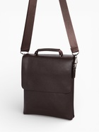 Сумка планшет мужская TEXTURA, 2 отдела на молнии, наружный карман, 23×4×26 см, коричневая - Фото 4