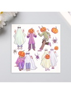 Переводные тату на тело цветные «Приведения и тыквы», 10×10 см - Фото 3