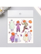 Переводные тату на тело цветные «Приведения и тыквы», 10×10 см - Фото 6