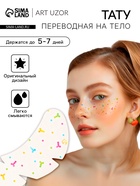 Переводная тату на тело цветная «Веснушки. Шарики», 16×5 см - Фото 1