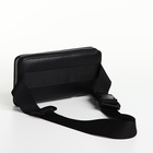 Сумка мужская через плечо TEXTURA, портмоне - клатч, на молнии, чёрная - Фото 3