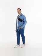 Сумка мужская через плечо TEXTURA, портмоне - клатч, на молнии, чёрная - Фото 7