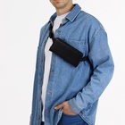 Сумка мужская через плечо TEXTURA, портмоне - клатч, на молнии, чёрная - Фото 8