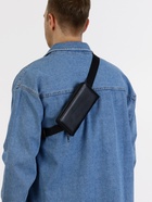 Сумка мужская через плечо TEXTURA, портмоне - клатч, на молнии, чёрная - Фото 9