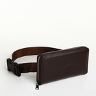 Сумка мужская через плечо TEXTURA, портмоне - клатч, на молнии, коричневая - Фото 5