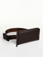 Сумка мужская через плечо TEXTURA, портмоне - клатч, на молнии, коричневая - Фото 5