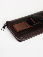 Сумка мужская через плечо TEXTURA, портмоне - клатч, на молнии, коричневая - Фото 4